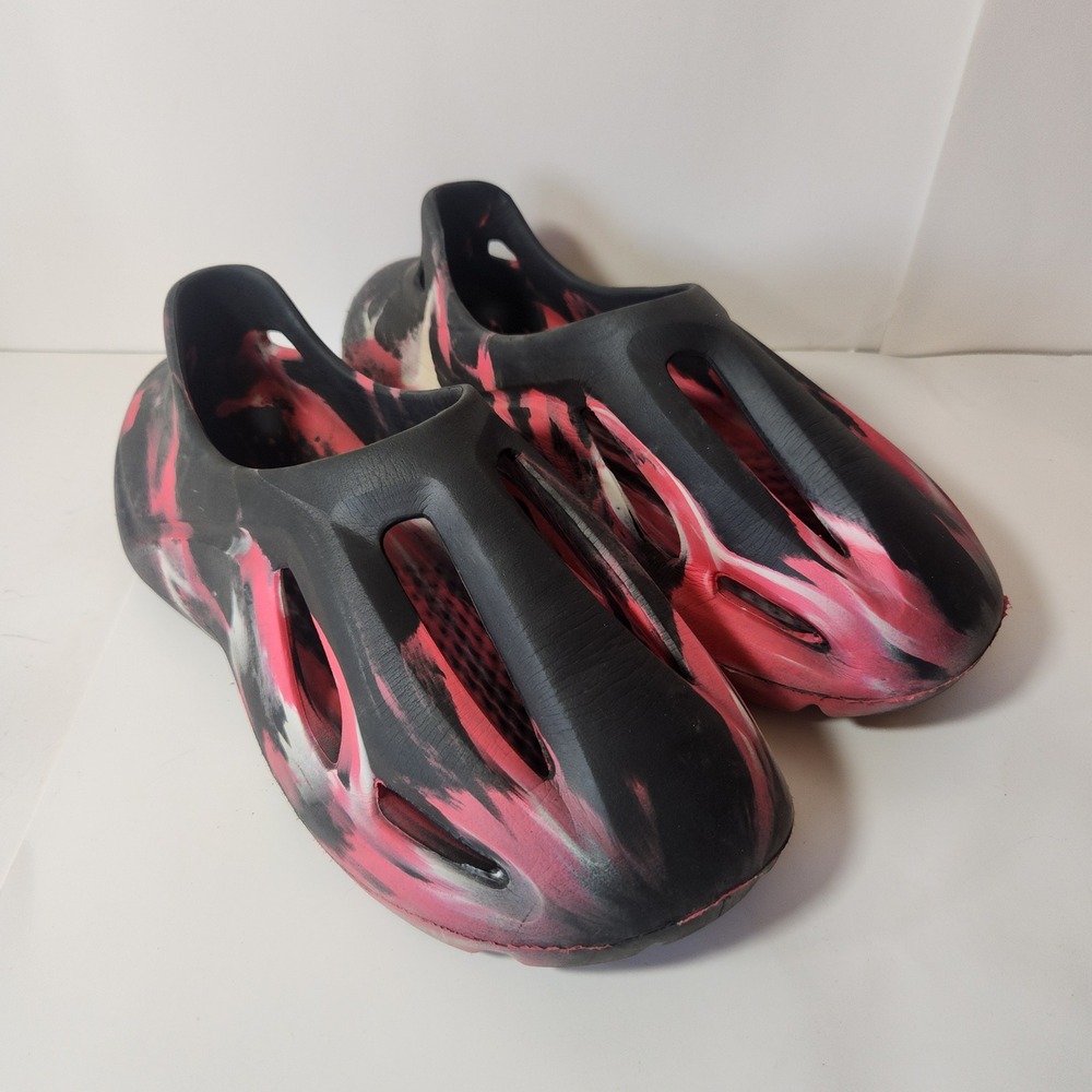 Mens Black Pink Marbled Foam Runner Clogs‎ Slip On Water Shoes Size 42-43